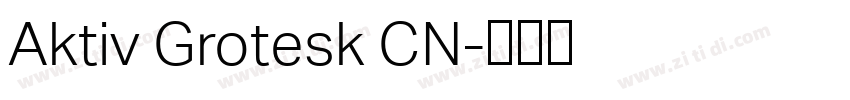 Aktiv Grotesk CN字体转换